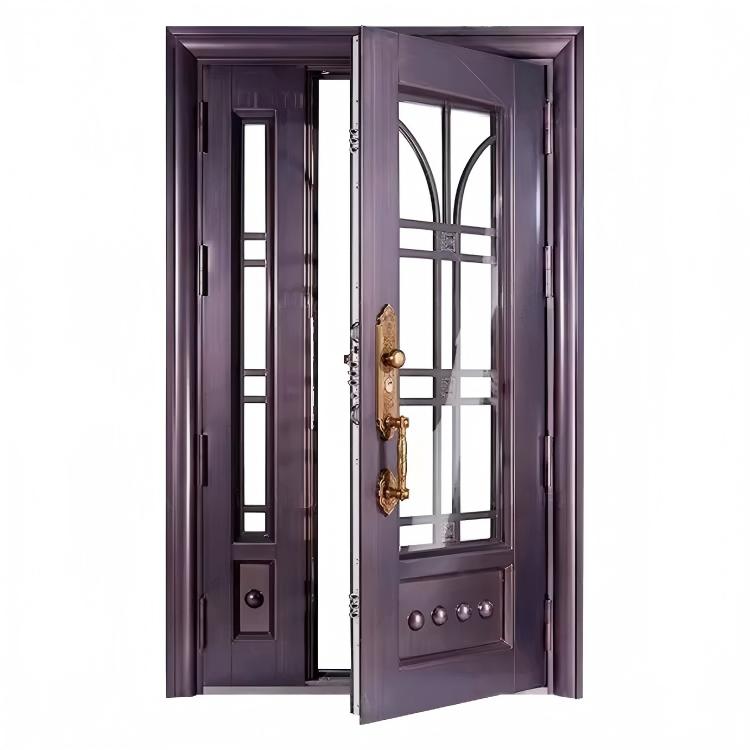 Steel Glass Single Commercial Exterior Door